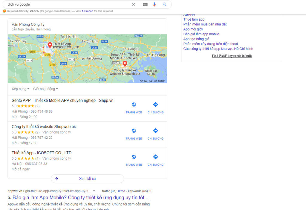 dịch vụ google business